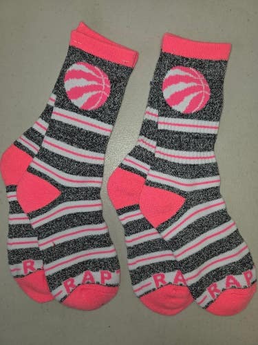 ST4 Mens NBA TORONTO RAPTORS Crew Socks Lot of 2 Pair MEDIUM New