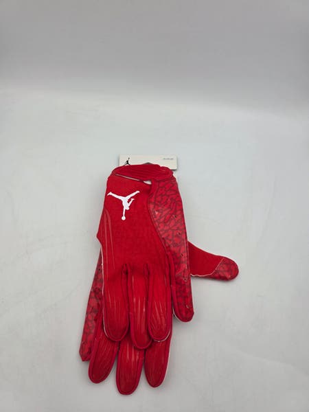 Nike Jordan Fly Lock Football Gloves Red White Men XXXL 3XL FJ8558