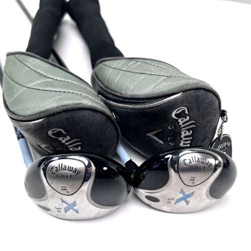 Callaway X 3 & 5 Fairway Wood Set 15* | 19* Fujikura Gems UltraLight Ladies RH