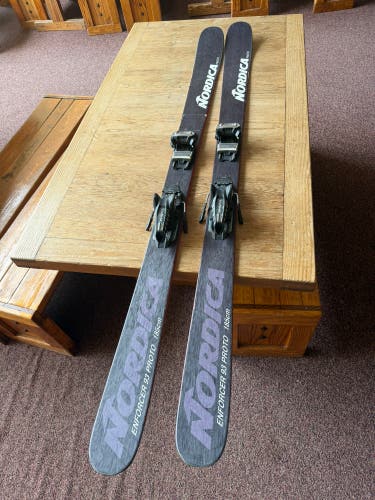 Unisex Nordica Enforcer 185 cm All Mountain Skis With Bindings Max Din 13 (Used)