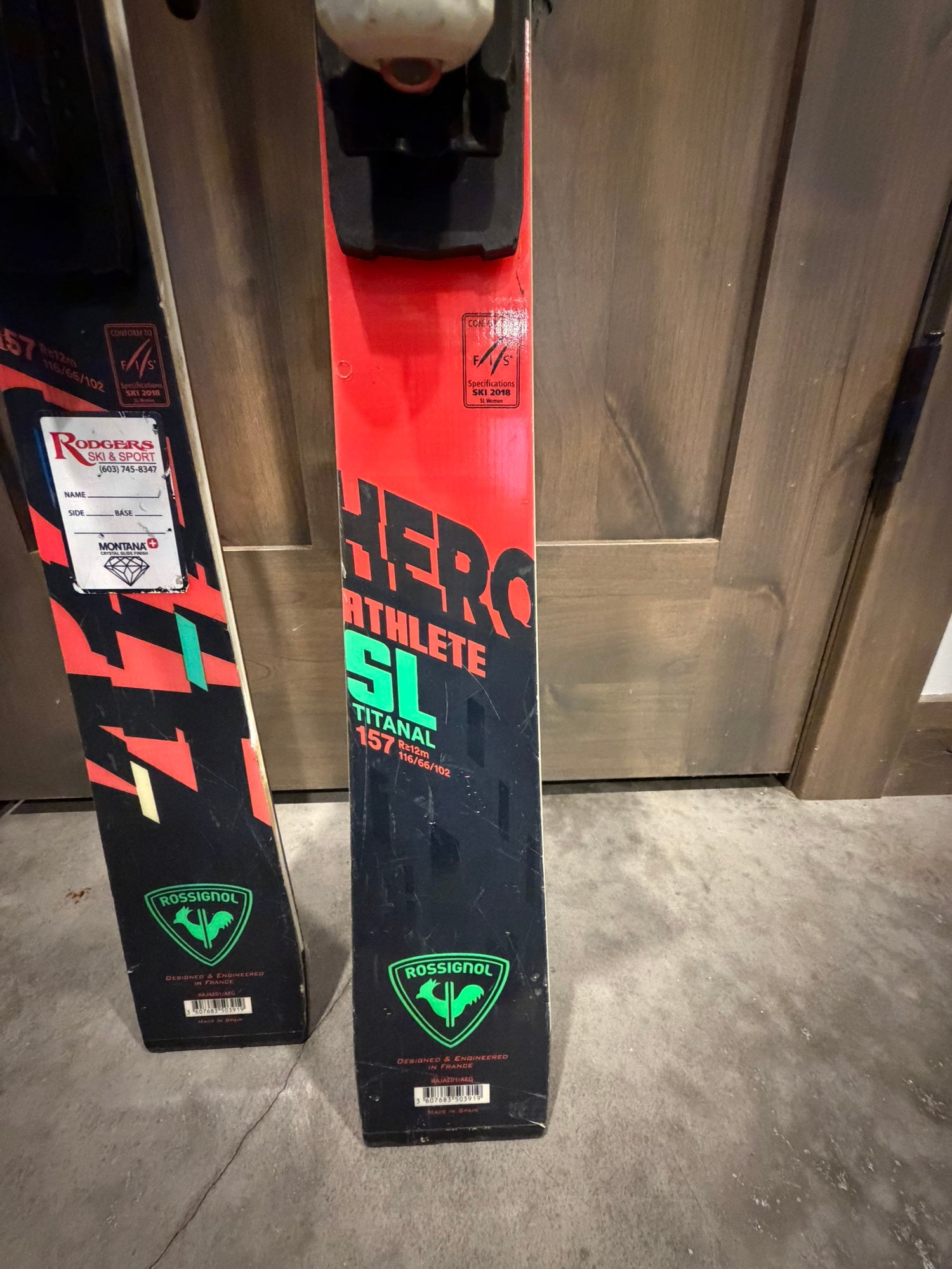 Rossignol Hero Athlete SL 142 cm Racing Skis Max Din 10 (Used