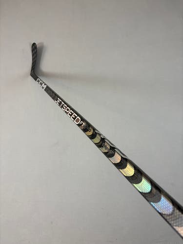 Used 85 Flex P90 Senior CCM JetSpeed FT5 Pro Right Hand Pro Stock Hockey Stick - Chrome