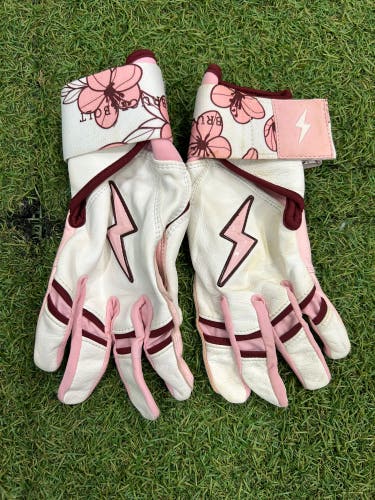 Cherry Blossom Pink Small Bruce Bolt Batting Gloves (Used)