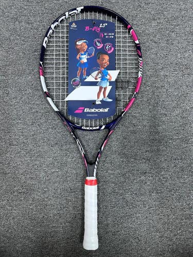 Babolat B Fly 25 Tennis Racquet Grip (3 3/4) Blue/White/Pink