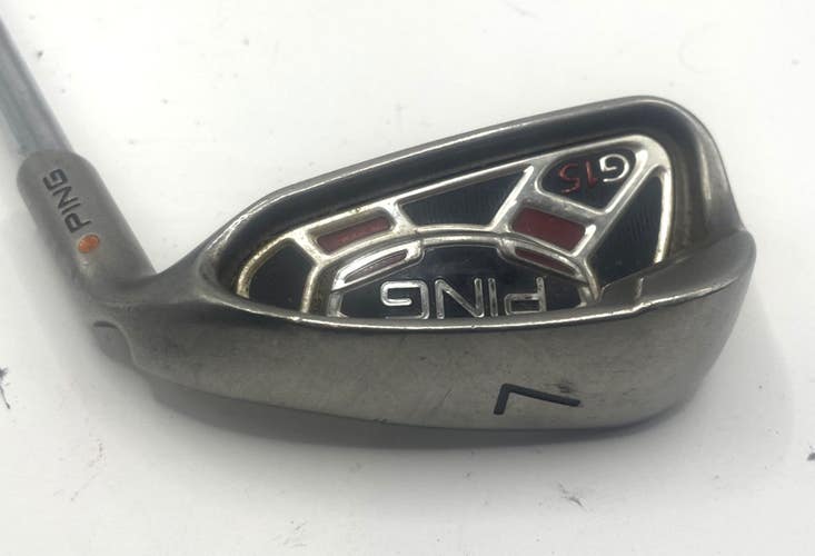 Ping G15 7 Iron Orange Dot Steel Regular AWT Steel Shaft *Good*