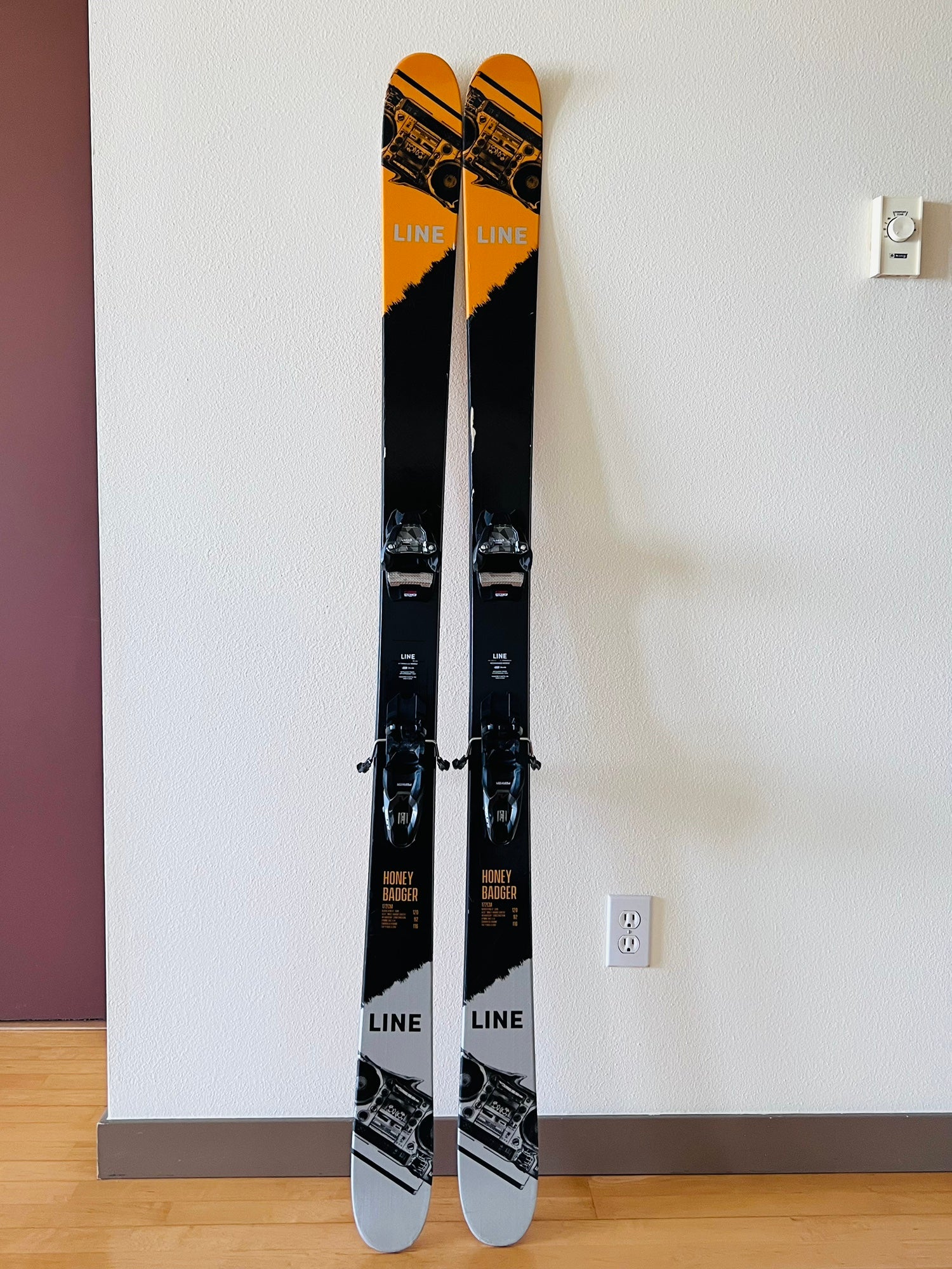 2023 Line Honey Badger 172 cm Skis With Bindings (Used