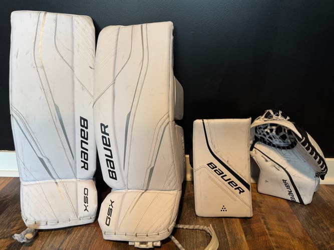 Bauer Complete Youth/Junior Goalie Set – GSX 26”+ Pads + Catcher + Blocker + Pants + Bag