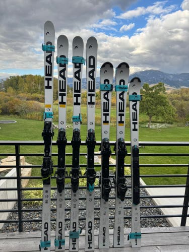 SL 2024 HEAD WC Rebels e-Race 165 cm Racing Skis With Freeflex Bindings Max Din 14 (Used)