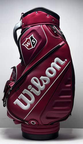 Wilson Classic Staff Bag Red 6-Way Divide Golf Bag -NO PANEL