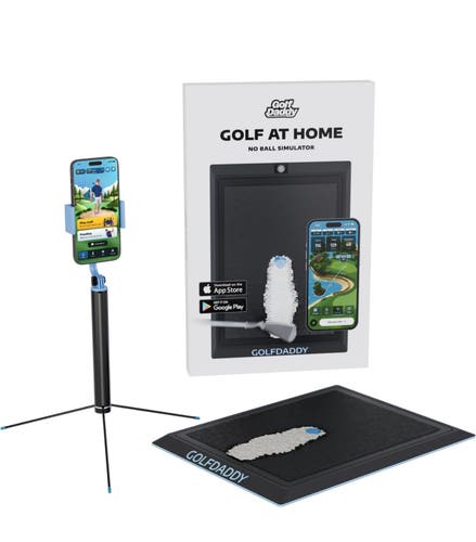 (Used) GOLF DADDY.  Practice Mat connects to TV and Phone - Swing Analyzer- used once.