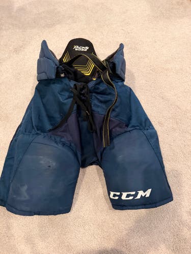 Navy Junior Medium CCM Tacks 5092 Hockey Pants (Used)