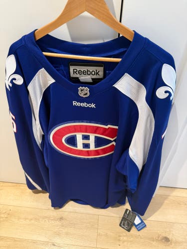 Blue Goalie Cut Men's Reebok Jersey (New)