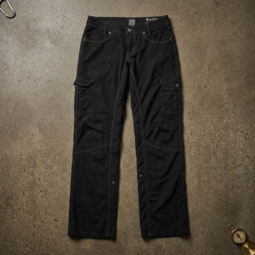 KUHL Womens 6 Black Roll Up Hiking Pants Vintage Patina Granola Girl Gorpcore