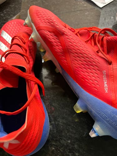 Red Size M 11.0 (W 12.0) Adidas Cleats (New)