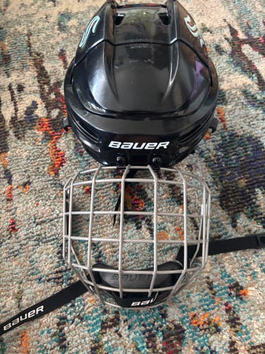 CCM JetSpeed Shin Pads & Bauer IMS 5.0 Helmet Bundle