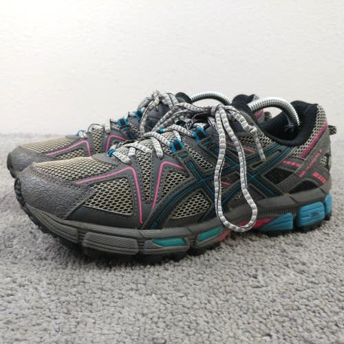 Asics Gel-Kahana 8 Womens Size 7.5 Gray Pink Trail Running Shoes T6L5N Sneakers