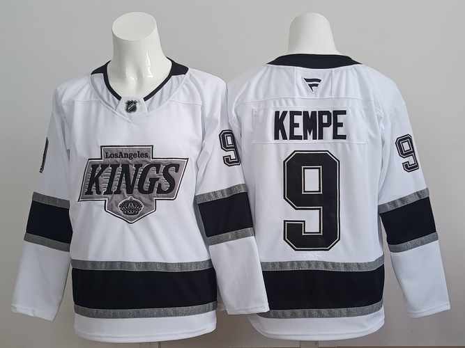 Los Angeles Kings Kempe 9 Stitched Jersey Reverse Retro Ice Hockey Jersey Size 54