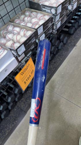 Used Rawlings PLAYER PREFERRED BB/SB Wood Bat Navy Blue 28" 11605-S000228298