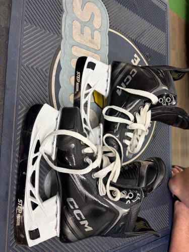 Black/White 2024 CCM Tacks XF Hockey Skates Wide Width 6.5 (New)