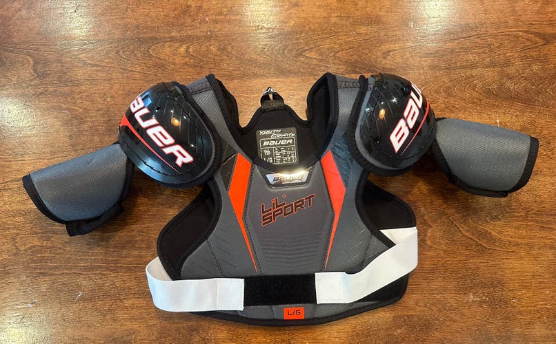 Large Youth Bauer Lil Sport Shoulder Pads (Used)