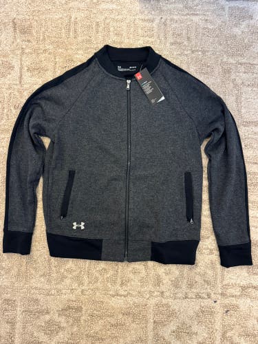 Gray Women's Medium Under Armour Bomber Jacket/Sweatshirt (New)