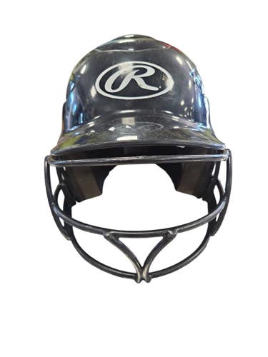 Used Rawlings BLACK Batting Helmet w/Mask None SM 11850-S000025276
