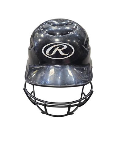 Used Rawlings BLACK Batting Helmet w/Mask None SM 11850-S000025275