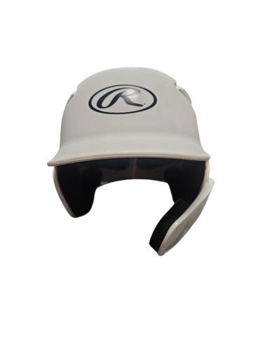 Used Rawlings MEDIUM Batting Helmet w/Mask White MD 11850-S000025821