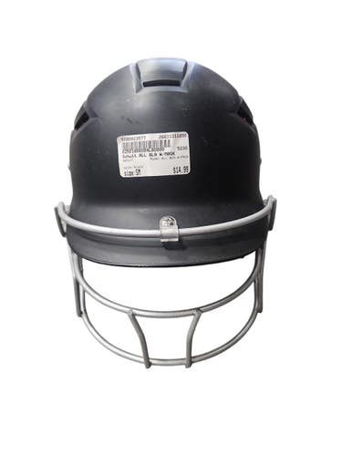 Used Schutt ALL BLA W/MASK Batting Helmet w/Mask Black SM 11850-S000023577