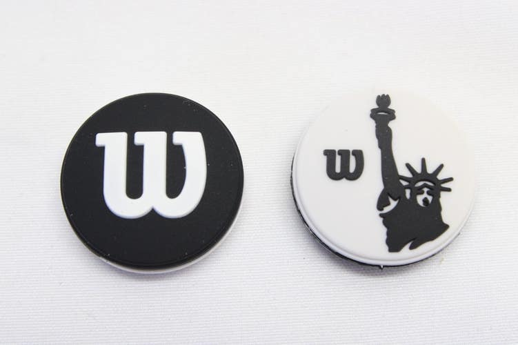 NEW 2X WILSON "W / STATUE OF LIBERTY" US OPEN TENNIS RACQUET VIBRATION DAMPENERS
