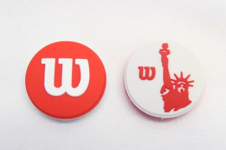 NEW 2X WILSON "W / STATUE OF LIBERTY" US OPEN TENNIS RACQUET VIBRATION DAMPENERS