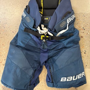 Blue Intermediate Large Bauer Supreme 3S Pro Hockey Pants (Used)