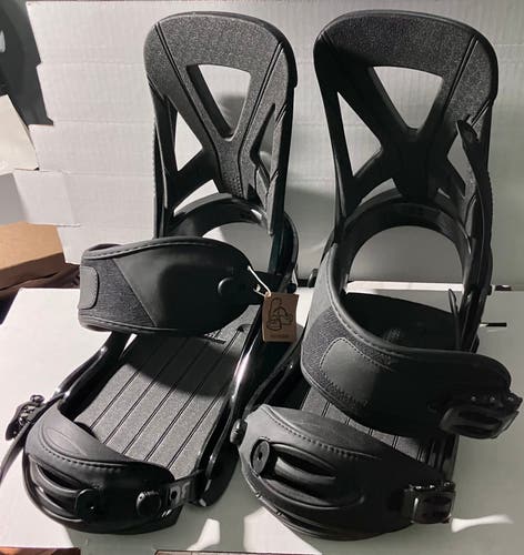 NOS  Large Burton custom reflex Snowboard Bindings black (New)