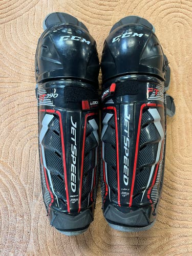 Junior CCM JetSpeed FT390 Shin Pads 13" (Used)