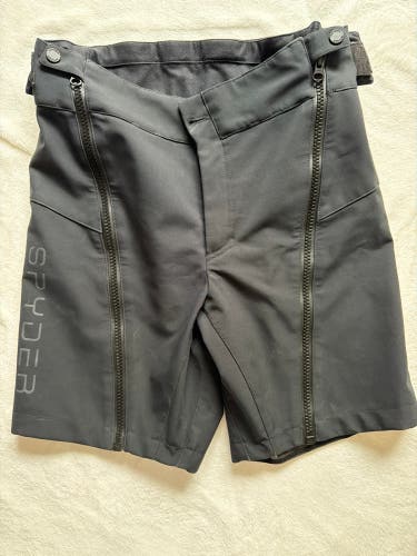 Black Unisex Adult Small Spyder Ski race shorts (Used)