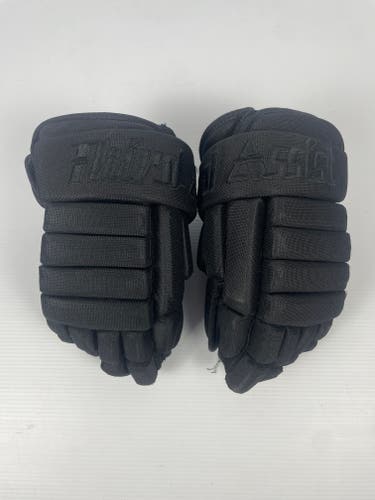 Used 12" Midnight Refhlex Outdoor Hockey Gloves - Black/Black
