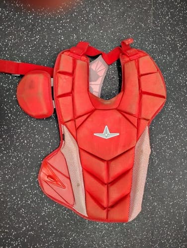 Used All Star CHEST PROTECTOR Catchers Chest Protector Red Adult 11849-S000045025
