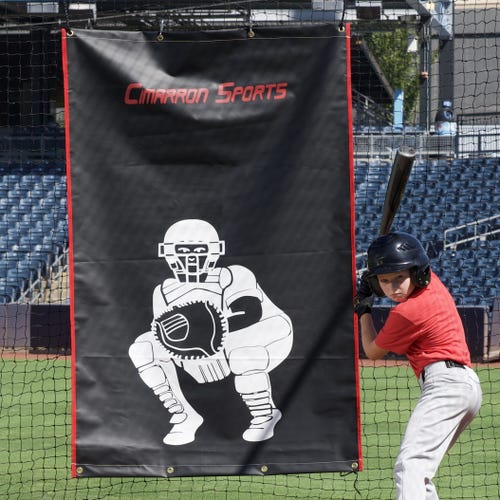 Cimarron 5x7 Vinyl Backstop with Batters Image
