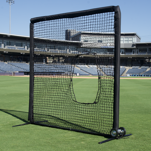 Cimarron 7x7 #42 Softball Net and Commercial Frame with Wheels