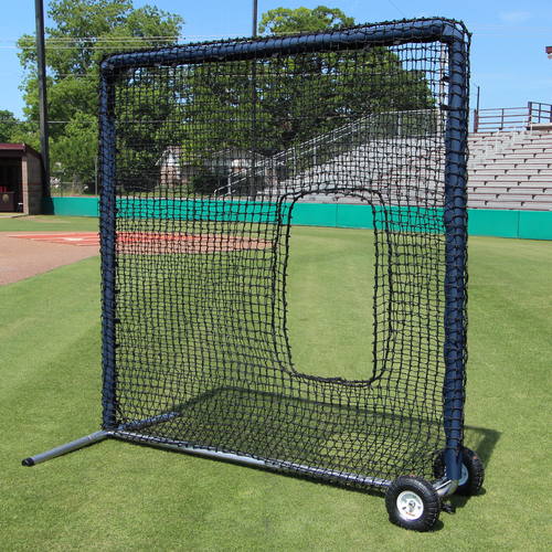Cimarron 7x7 #42 Premier Softball Net and Frame with Wheels