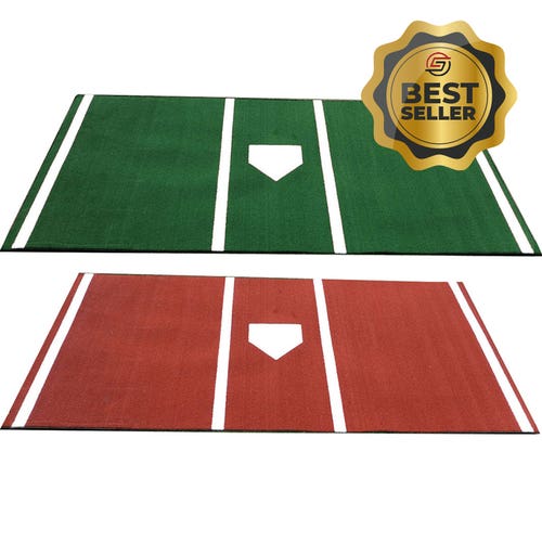 Cimarron Deluxe 7x12 Home Plate Mat with Throw Down Home Plate Clay