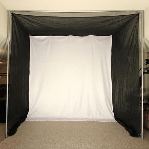Cimarron 5x10x10 Tour Simulator Golf Net Frame Kit, 5x5 TeeLine Golf Mat, & Ball