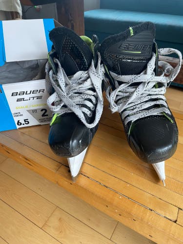 2024 Bauer Elite Hockey Goalie Skates Regular Width Size 6.5 (Used)