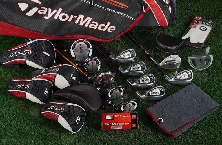 Men's 22pc. Walter Hagen XLR Hybrid Golf Set RH, TaylorMade Bag & Accessories!