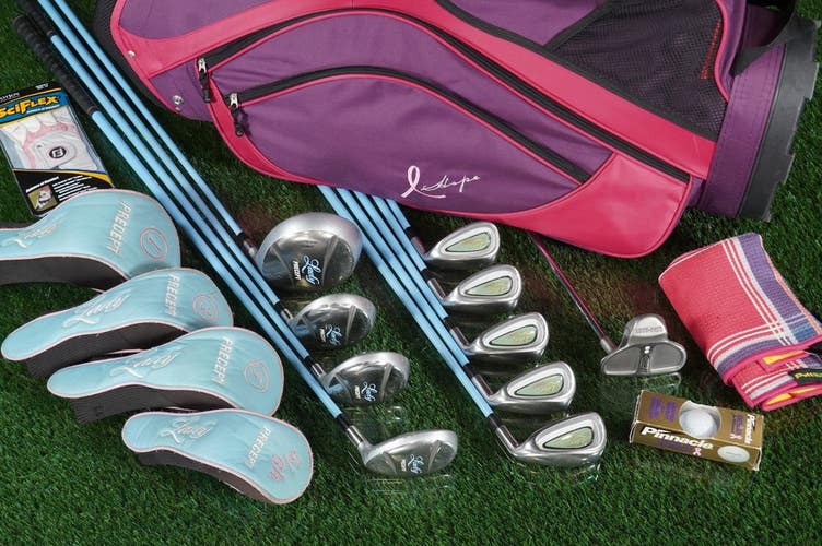 Women's 18pc. Precept Lady Golf Set RH, Wilson Hope Cart Bag & Accessories!