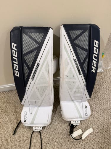 Medium Bauer Supreme S170 Goalie Leg Pads (Used)