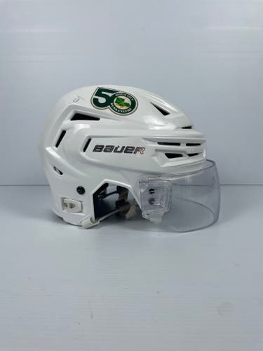 Used Medium Bauer Re-Akt 150 Pro Stock Helmet - White