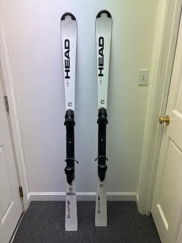 2018 HEAD WC Rebels e-SL FIS 165 cm Racing Skis With Bindings Max Din 14 (Used)