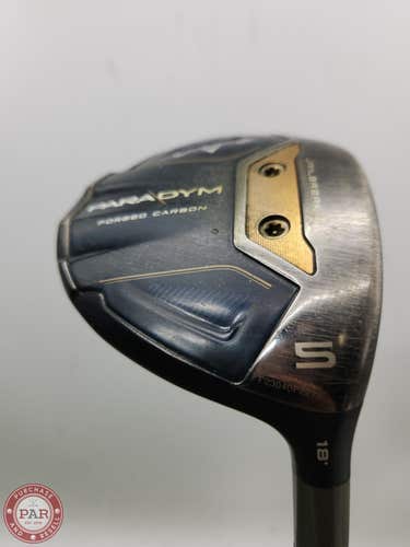 2023 CALLAWAY PARADYM 5 WOOD 18* REG ALDILA ASCENT 50 +HC GOOD