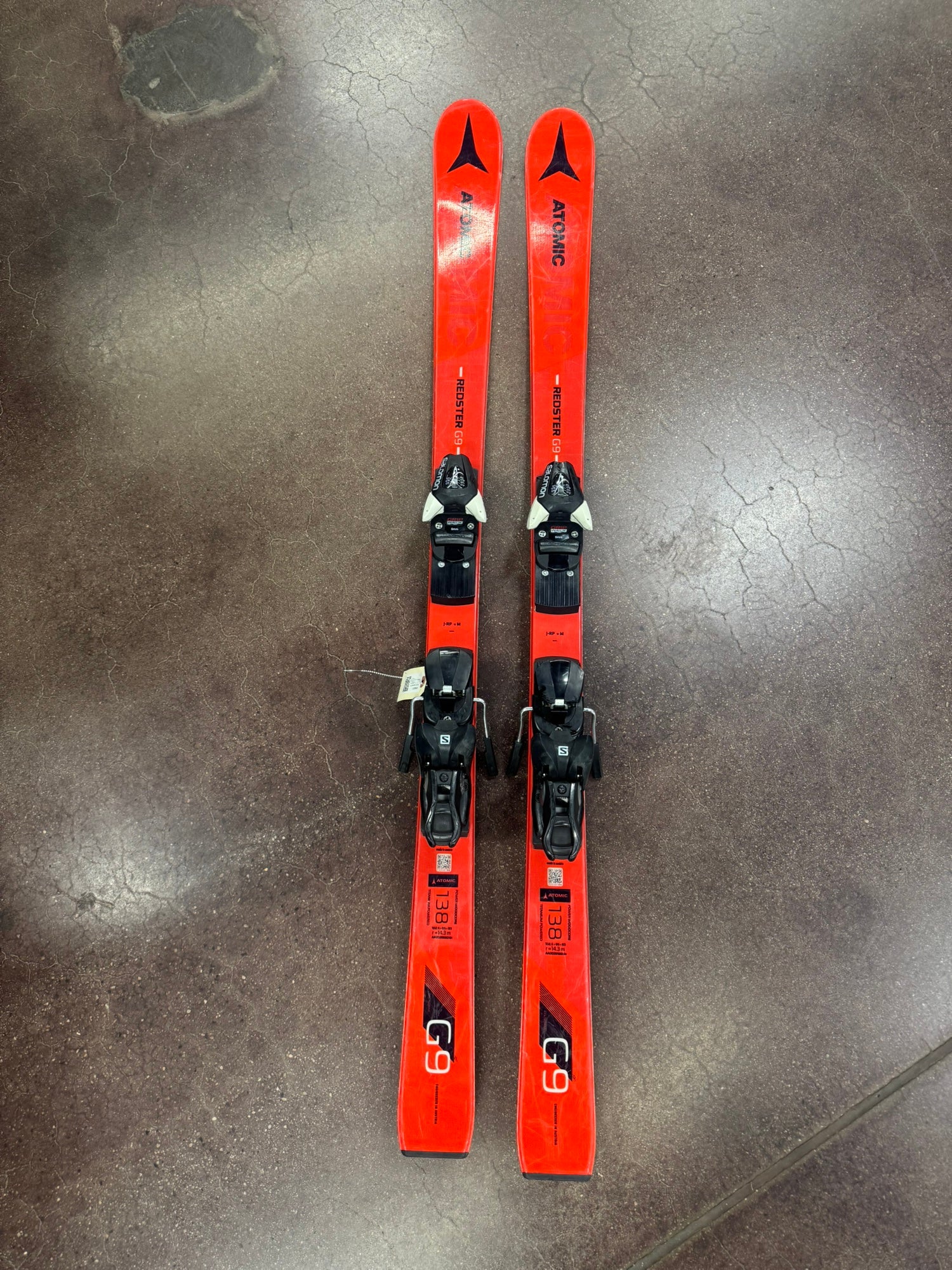 2018 138cm Atomic Redster G9 Skis | Salomon L7 Bindings (Used